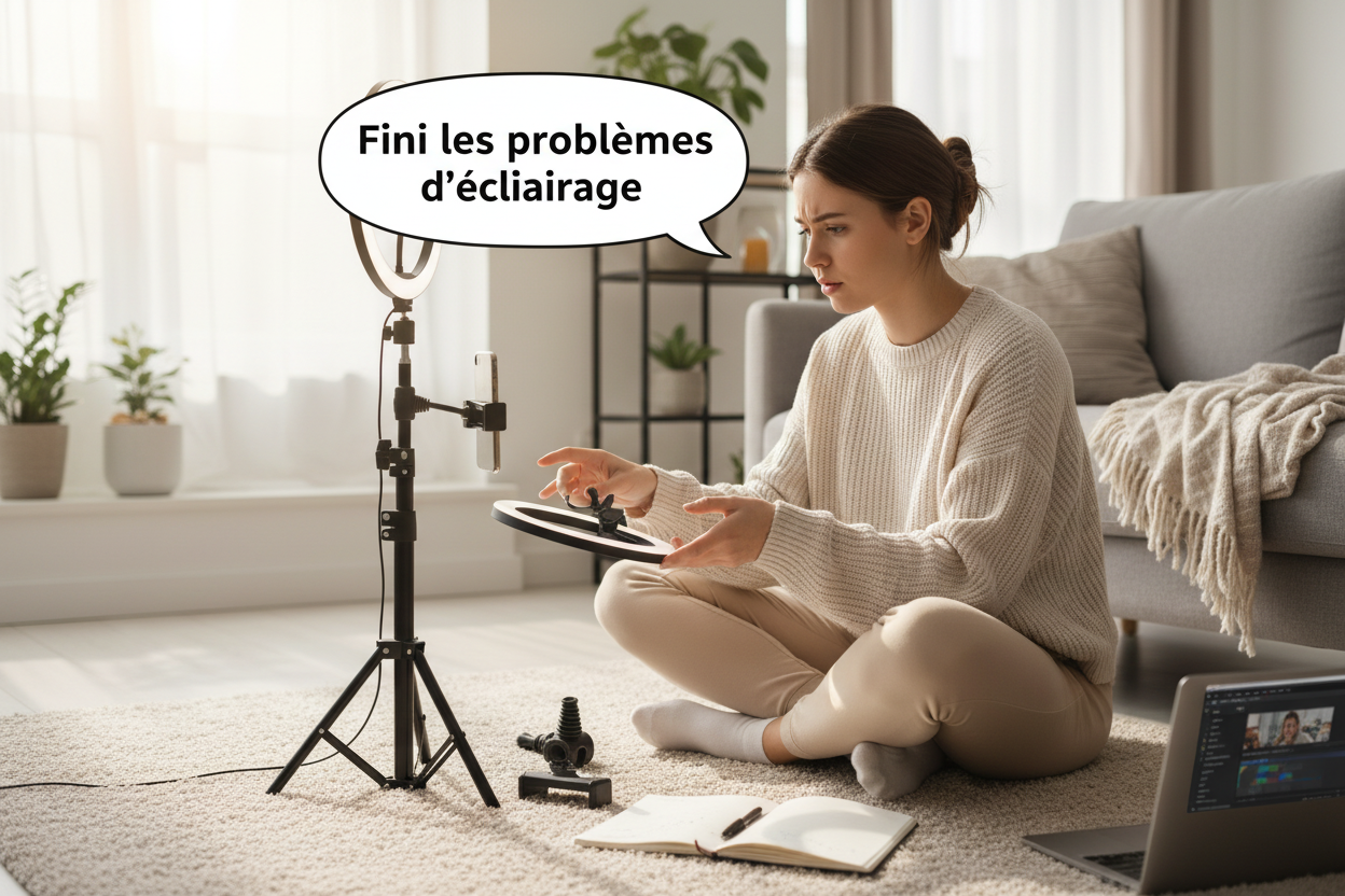 Anneau Lumineux Selfie LED -éclairage Parfait pour des photo et vidéo.