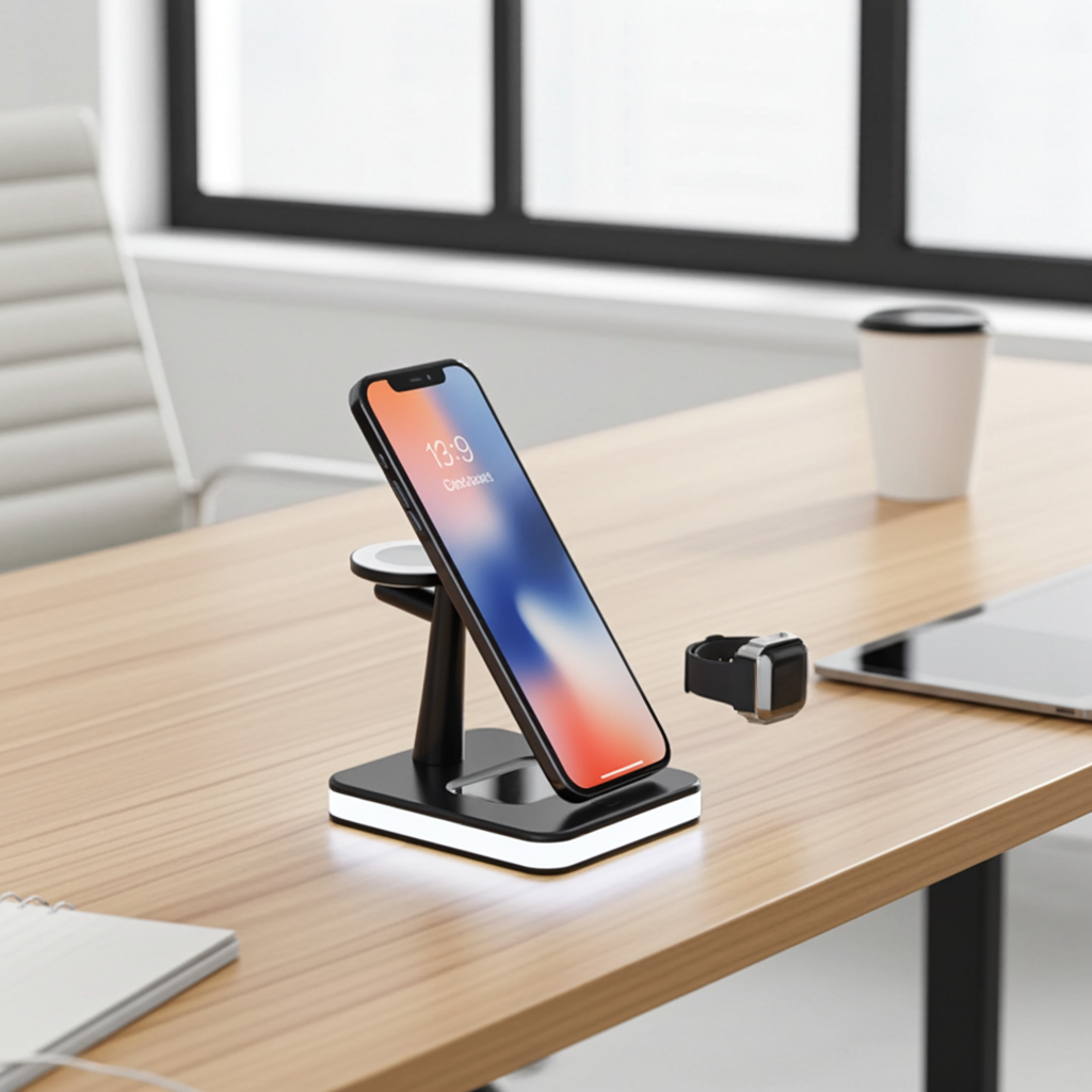 4 i 1 magnetisk trådlös laddstation 30W pd-adapter ingår! iPhone